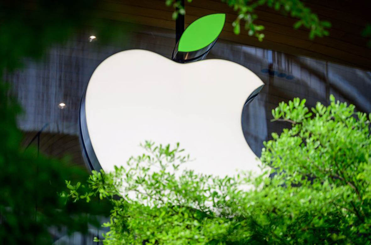 the-apple-logo-sporting-a-green-leaf-to-mark-the-upcoming-news-photo-1618432565_.jpeg